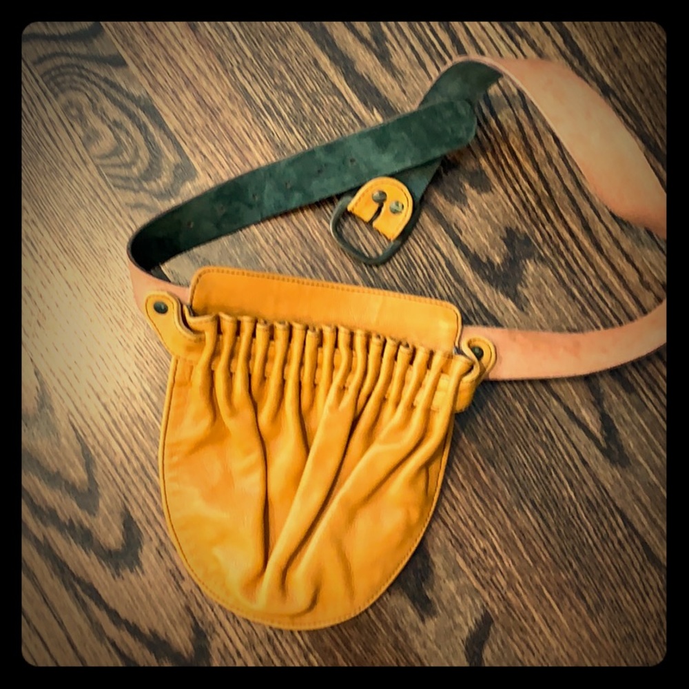 BoHo handmade leather belt bag.